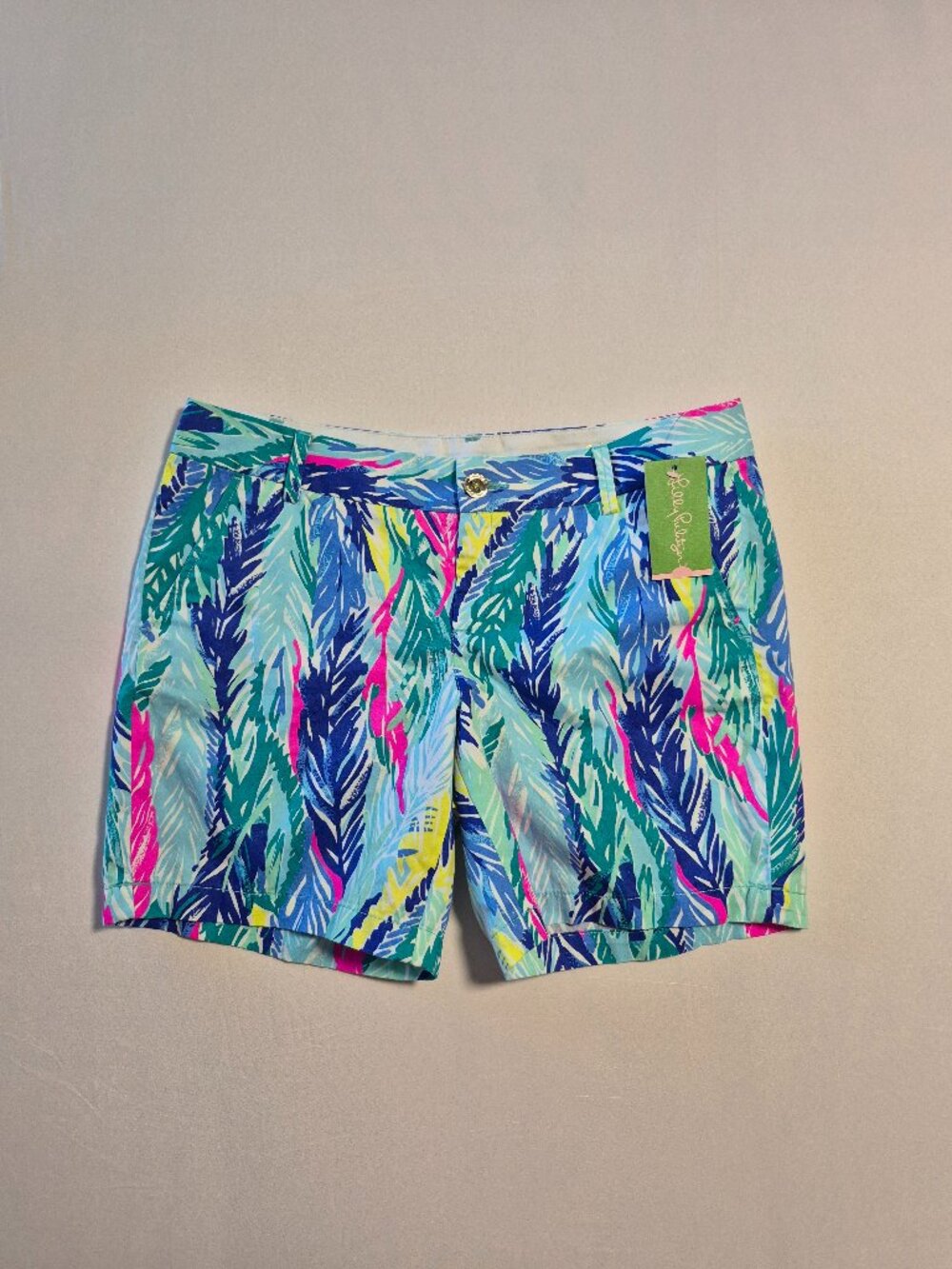 NWT Lilly Pulitzer Jayne Shorts 10 Light As A Feather Multi Tropical Cotton